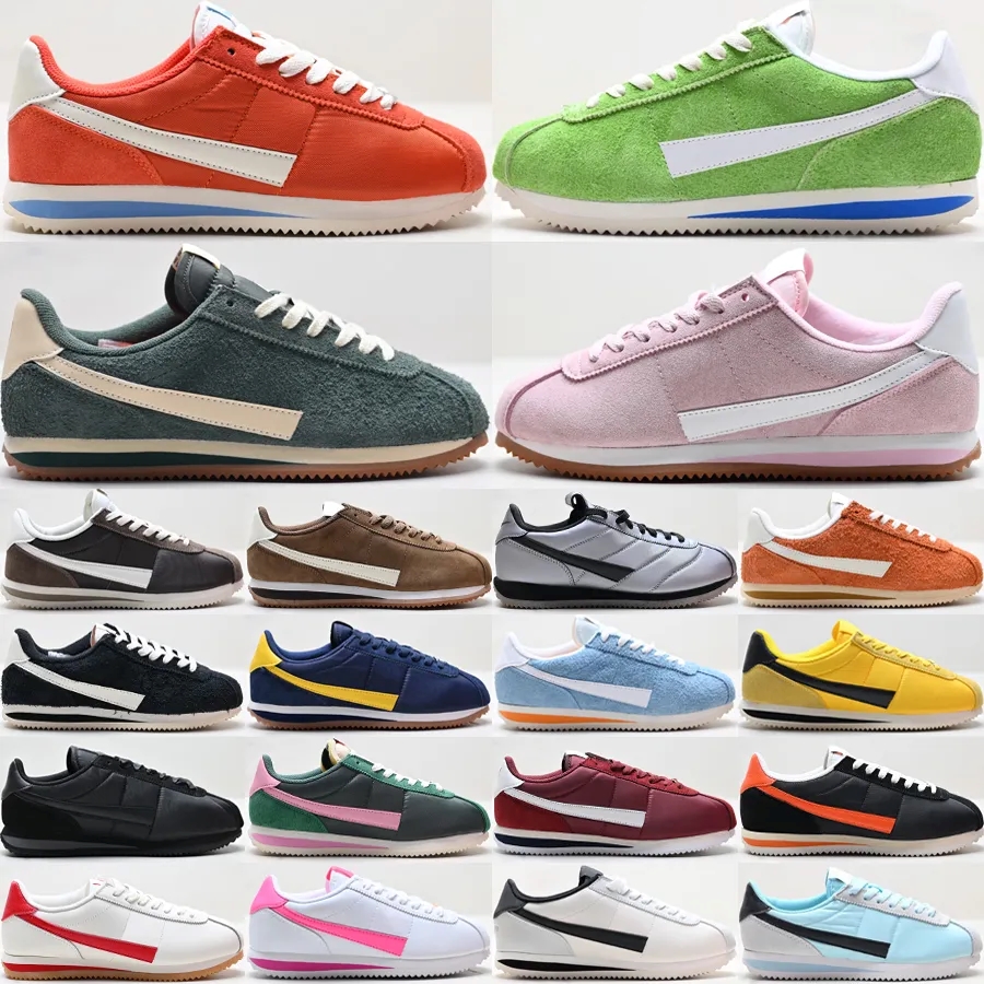 Top Cortezs Men Women Running Shoes Nylon Leather Designer Trainers Picante Red Pink Foam Chlorophyll Psychic Blue Forrest Gump Outdoor Sneakers Size