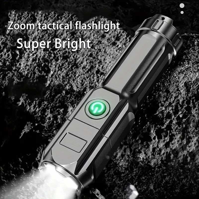12PCS Strong Light Telescopic Electric Flashlight Portable Multifunctional Telescopic Home Handheld Light C250915