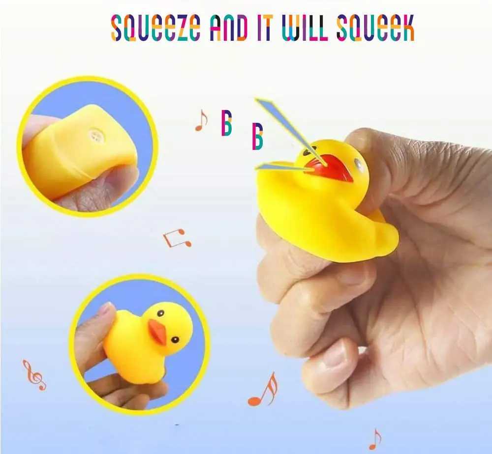 Baby Bath Toys for Kids Bathtub Duck Toy SetKids Floating Bath Toys with 6 Pcs Ducks Fishing Net Bathroom Toddler Toys Water C250915