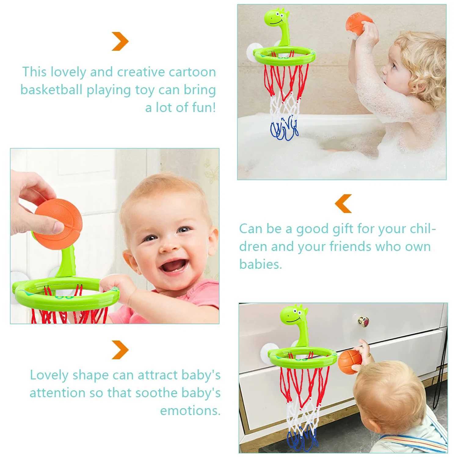 Baby Bath Toy Suction Cup Bathroom Bathtub Shooting Basketball Hoop with 3 Balls Children toys Play Water Game Toys for Boy Gift C250915