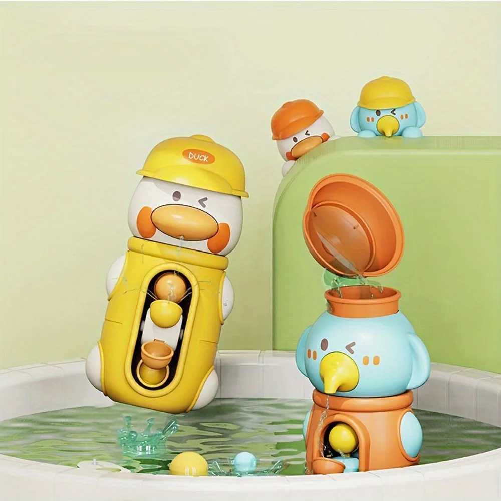 Cute DuckElephant Shower Bath Toys Water Play Spinner with Suction Cup Waterwheel Bathroomswimming Pool Games for Kids Holiday C250915