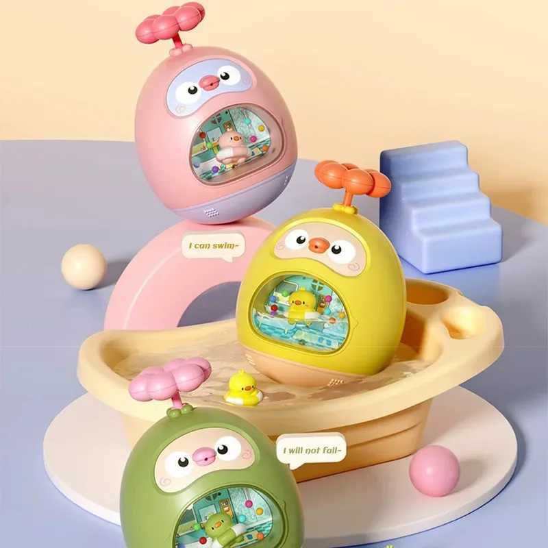 Summer Bath Toys Cartoon Cute Duck Baby Bath Toy Press Water Gun Cultivate Color Skill Shower Toys For Baby Bathing Playing C250915