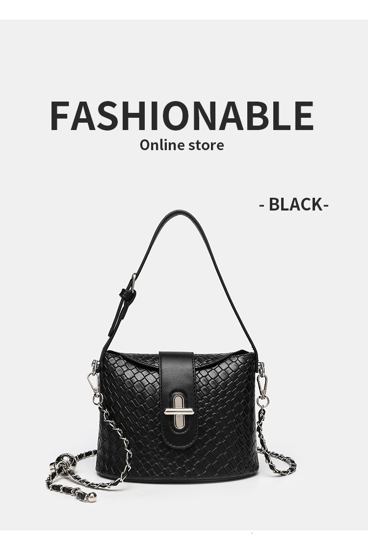 Luxury Brand Designer Bag Foreign Trade Source Factory High-End Fashion Woven Style Light Luxury Niche Handbag Shoulder Bag Elegant Bucket Bag