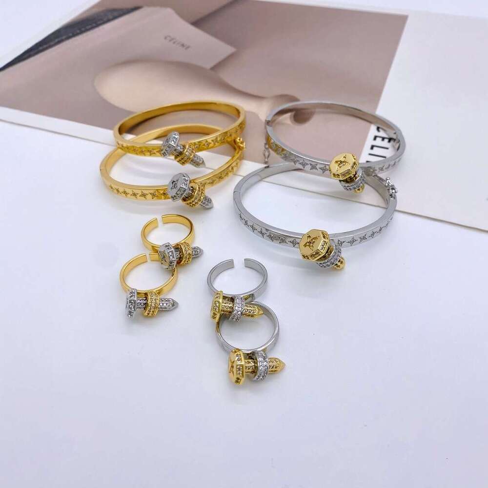 designer bracelet women luxury jewelry Tone Luxury Jewelry Designer For Women Inlaid Zirconia Bracelet mens bracelet designer American Gold and Silver - view 3