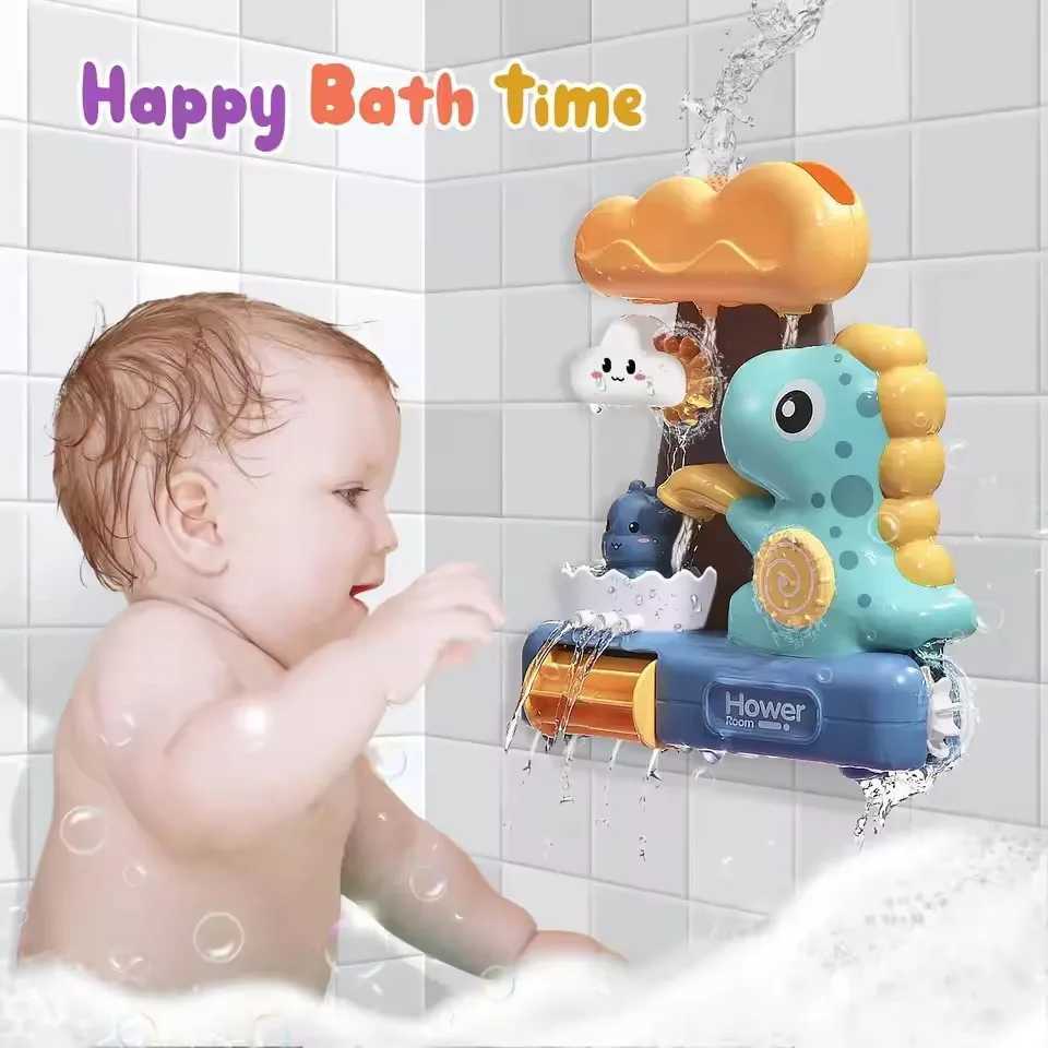 Baby Bath Toys Cartoon Animal Dinosaur Bathroom Water Toys for Children Bath Shower Head Bathe Play Water Game Toys for Kids C250915