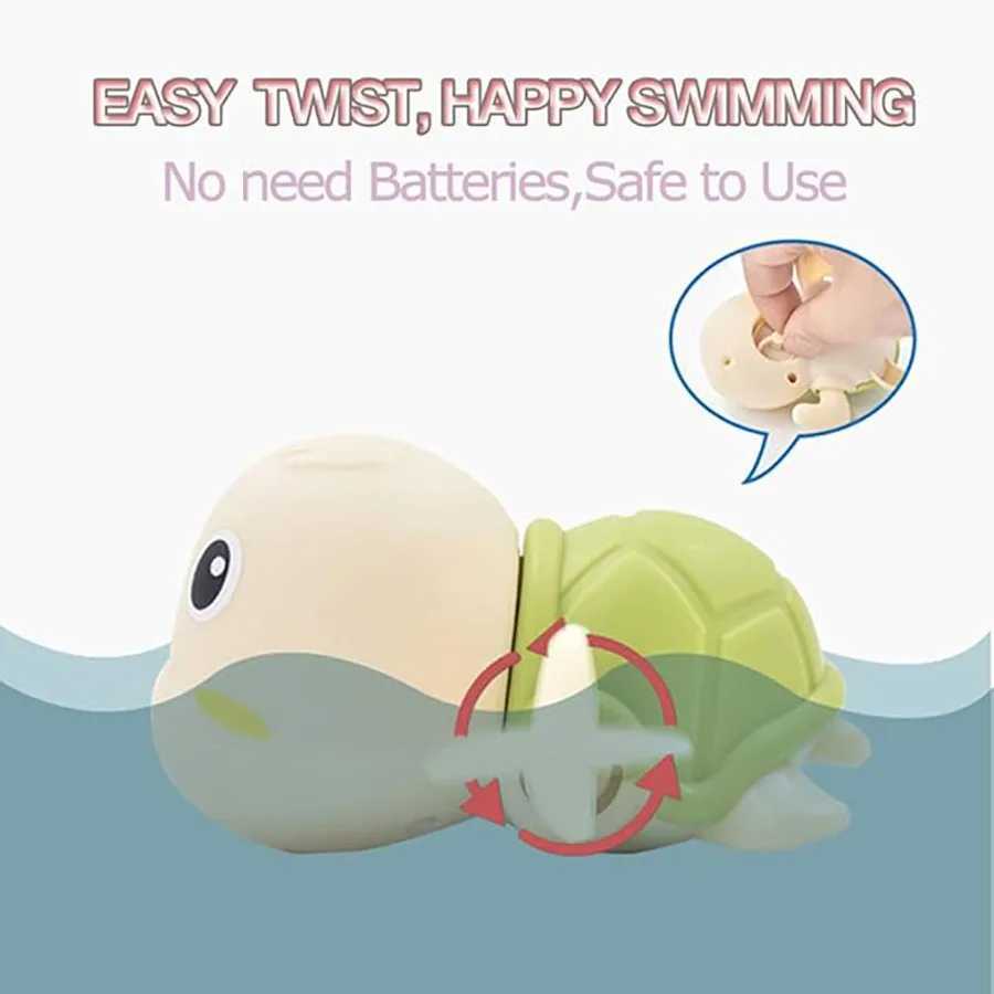 Baby Bath Toys Water Chain Clockwork Bathing Cute Swimming Turtle Toy Toddler Pool Beach Classic Toy For Kids Water Playing C250915