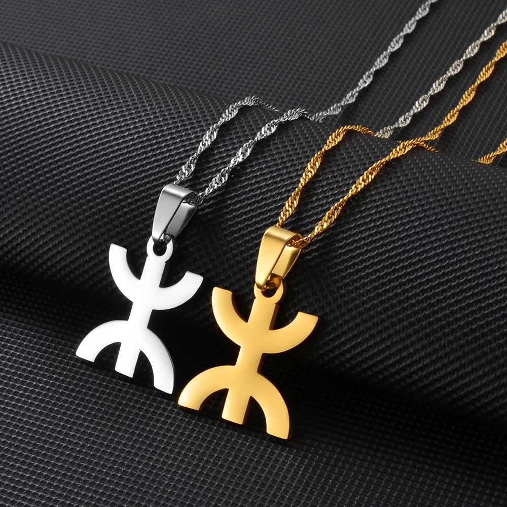 Anniyo 23CM Africa Berbers Symbol Pendant Necklaces African Berber Kabyle Style Amazigh Jewelry 263921 D250915