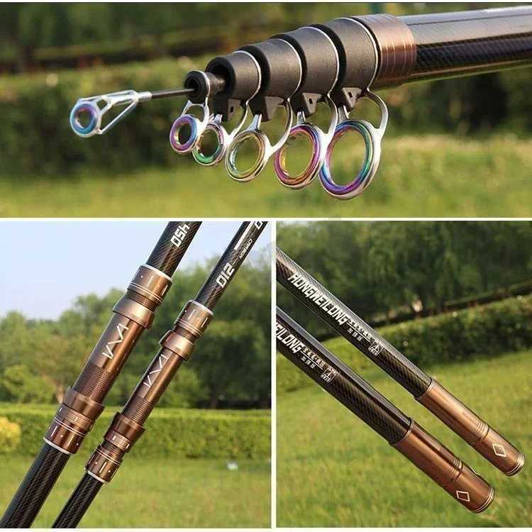 2145M Tescopic Fishing Rod Caon Spinning Fishing Po Boat Saltwater Freshwater Beach Rock Surfcasting Baitcasting Rod W250915