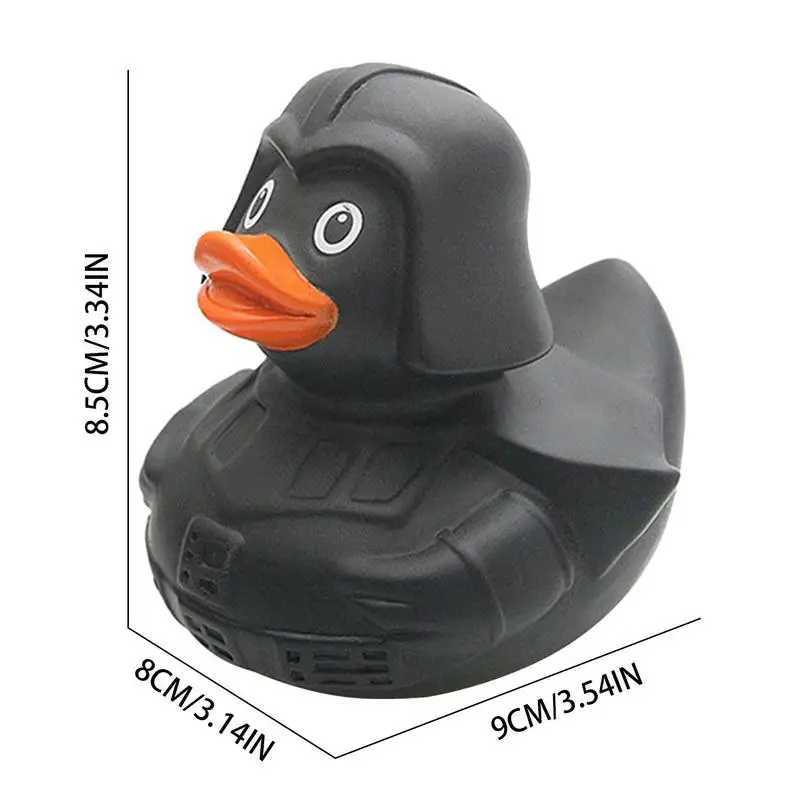 Black Rubber Duck Funny Mini Ducks Kids Bath Toys Halloween Ducks Bath Tub Pool Toys for Birthday Showers Supplies C250915