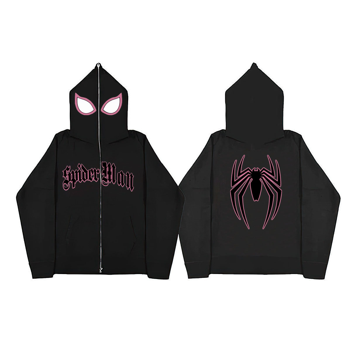 Men's Jackets Embroidered American fashion brand bandit design hooded zipper cardigan sweatshirt couple's windproof high street jacket