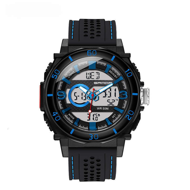 DHwatches Sanda Hot-Selling Fashionable Sports Multi-Function Electronic Watch Temperature Display Luminous Men's Wristwatch