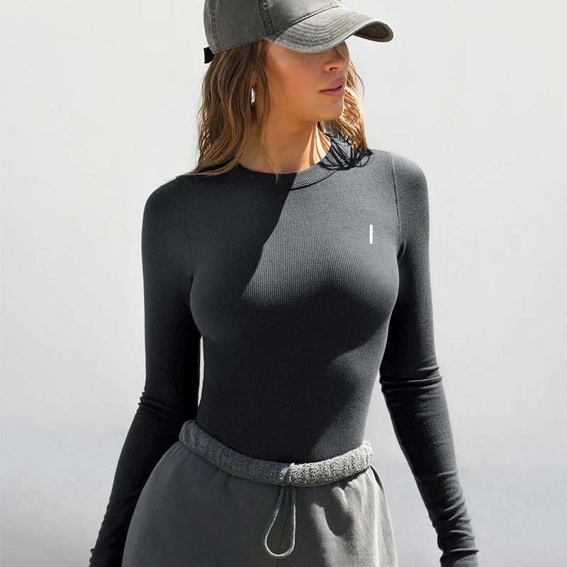 Women Yoga Shirt Long Sleeves Outfit Solid Color Backless Gym Tight Top Shaping Waist Fitness Outfit Shirts Sportswear For Lady Hot sale