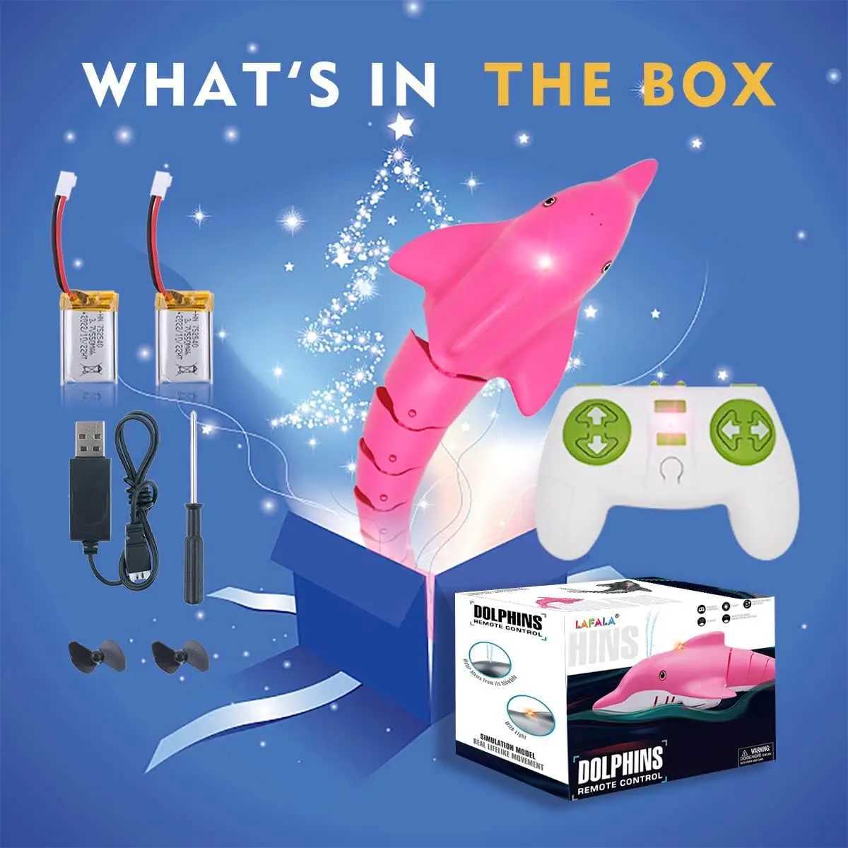 Remote Control Dolphin Toy 24G High Simulation Dolphin Remote Control for Swimming Pool Bathroom Great Gift RC Boat Shark Toys C250915