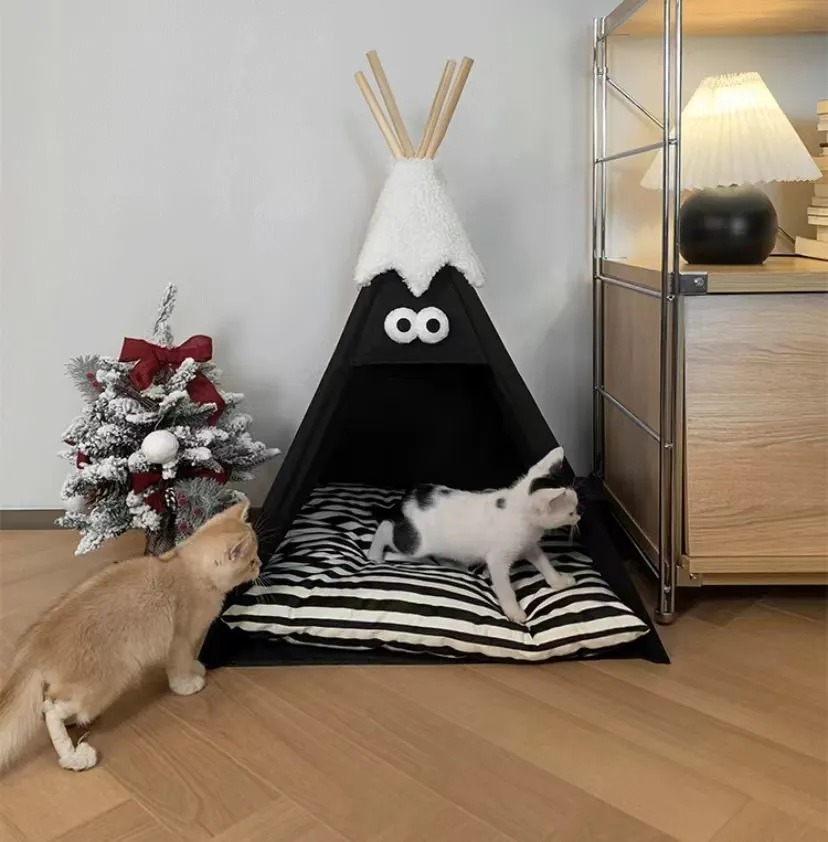 Cat tent Cat Kennel Dog kennel all year round Warm semi-enclosed cat house pet bed in winter pet bed