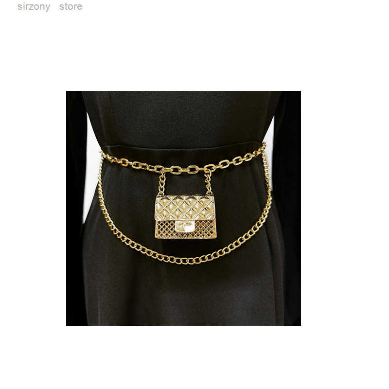 Vintage Style Gold Plated Belt Chains Adjustable Dual Layer Waist Chain Jewelry for Dresses Outfits Z250913