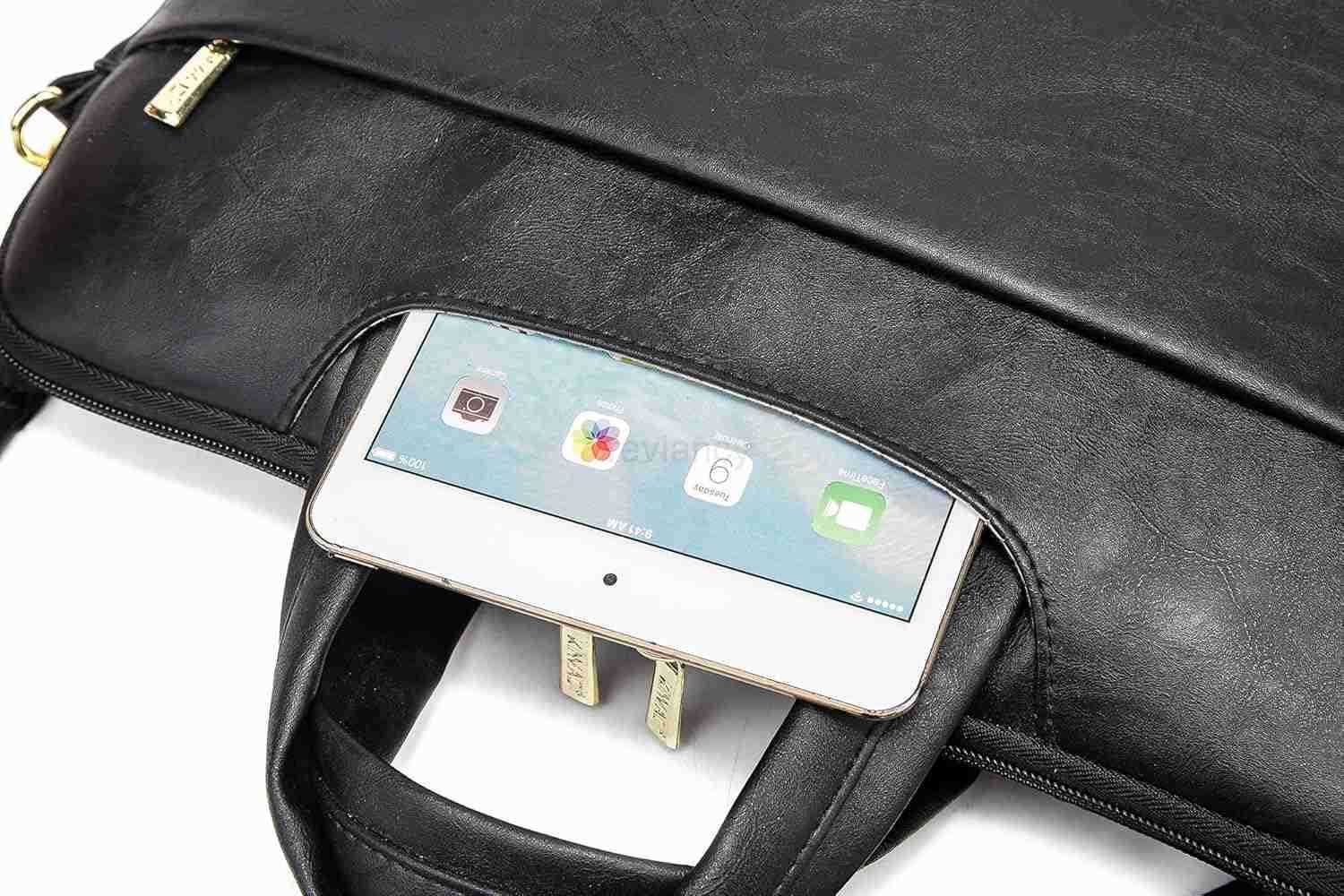 360 Protective Waterproof PU Leather Laptop Shoulder Messenger Sleeve Briefcase case Bag 13 inch14 inch Coffee PUW250915