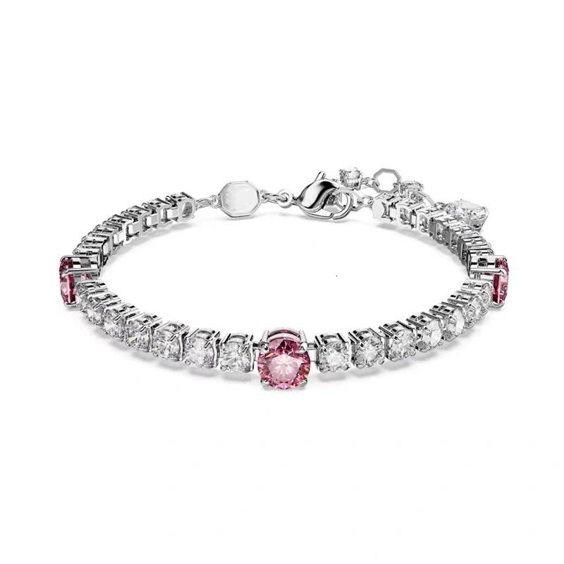 Swan Jewellery Designer Swarovksi Swarosvski Luxury Bracelet For Woman Luxe Matrix Tennis Bracelet Full Diamond Couple Style Light Luxury Niche Exquisite Jewelry