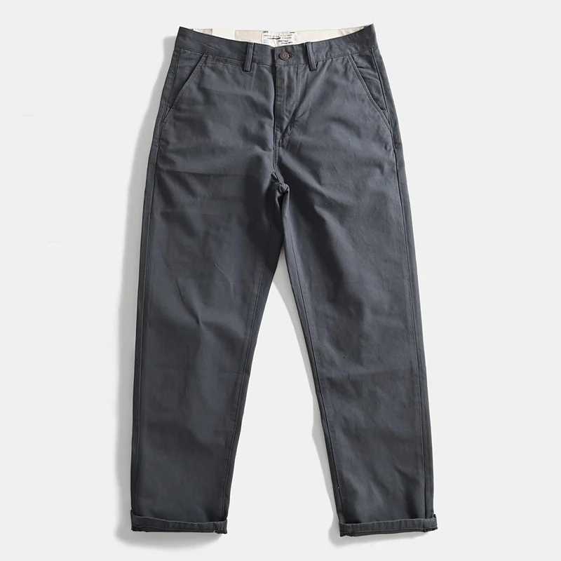 2025 Spring and Autumn New American Retro Woven Twill Chino Cargo Pants Mens Simple 100 Cotton Washed Casual Straight TrousersXJ250915 - view 6