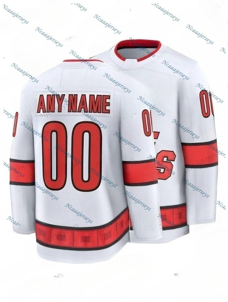 Custom 2025-26 Hockey Jersey Sebastian Aho Andrei Svechnikov Jaccob Slavin Seth Jarvis Brent Burns Mens Womens Youth