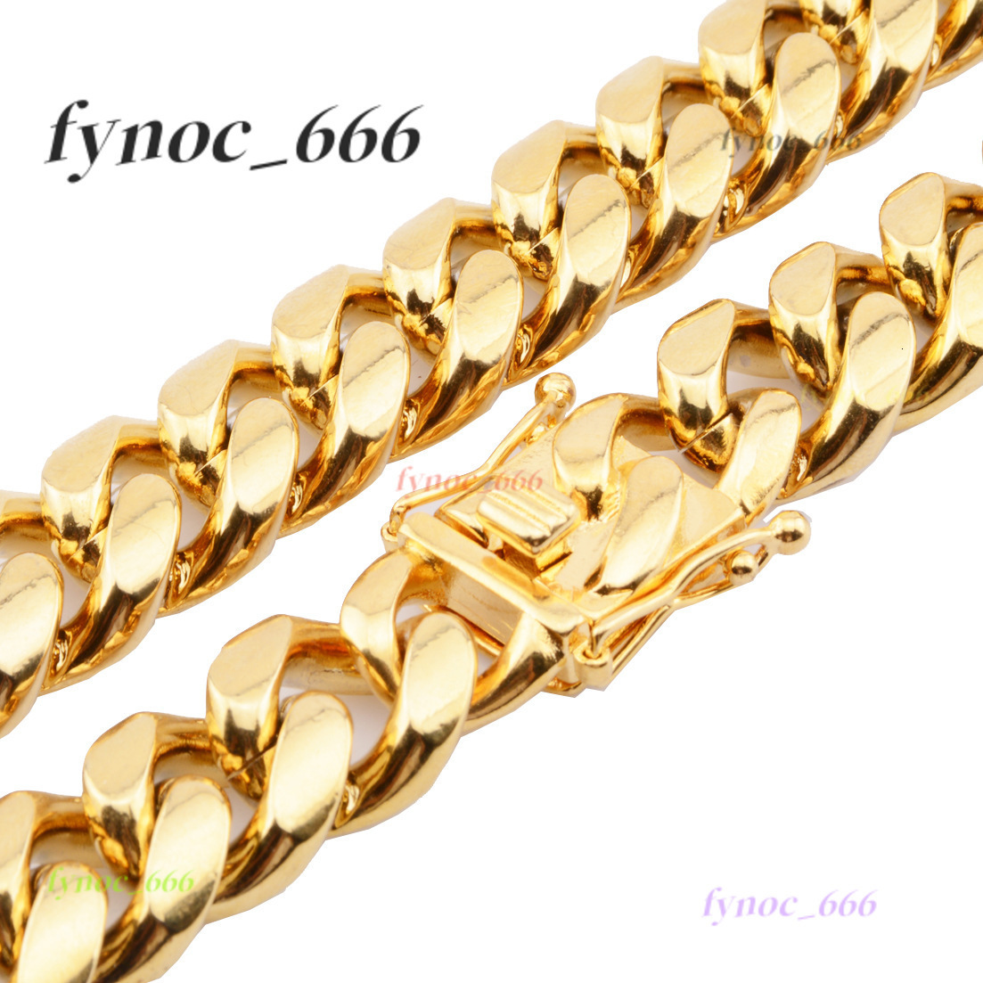 316L Stainless Steel Cuban Link Chain 18K Gold Plated 6MM 8MM 10MM 12MM 14MM 16MM 18MM Mens Miami Curb Cuban Chain Necklace