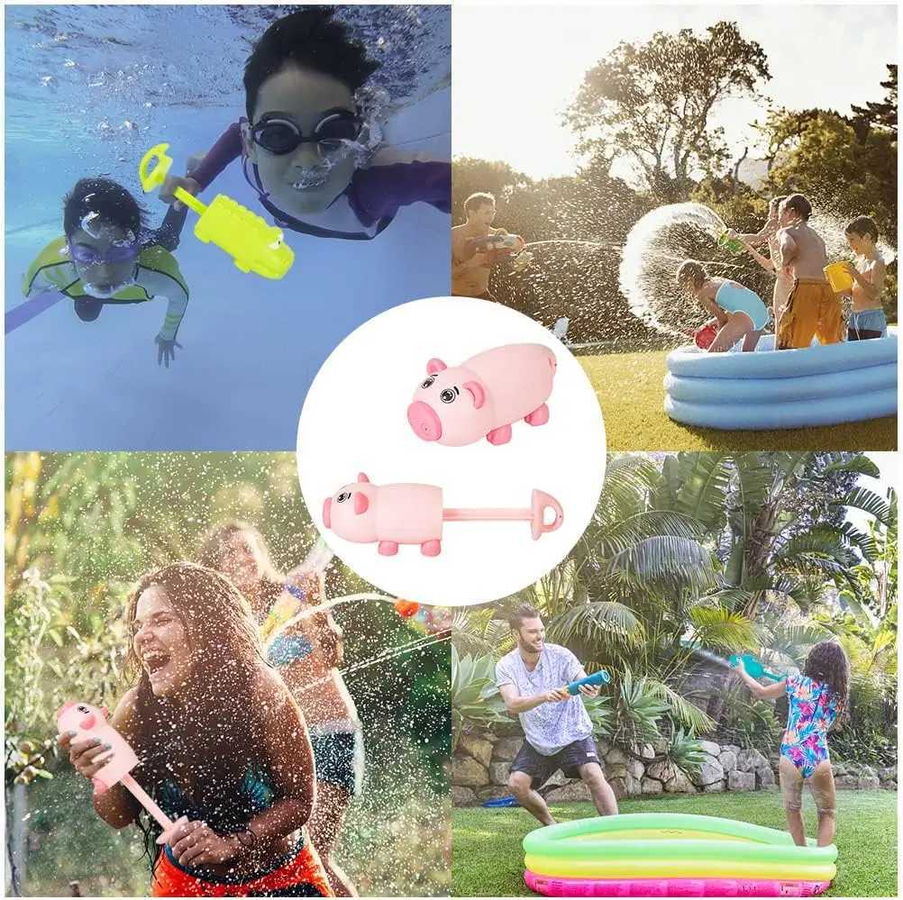 PullOut Water Guns Toy Crocodile Shark Piglet Water Gun Safe Kids Beach Swimming Pool Play Summer Toy C250915