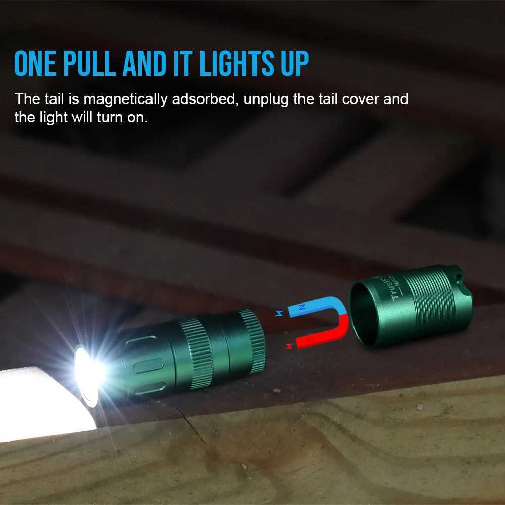 Trustfire MINIE Mini Magnetic Waterproof LED Flashlight Portable Rechargeable Keychain Light for Camping Fishing Outdoor C250915