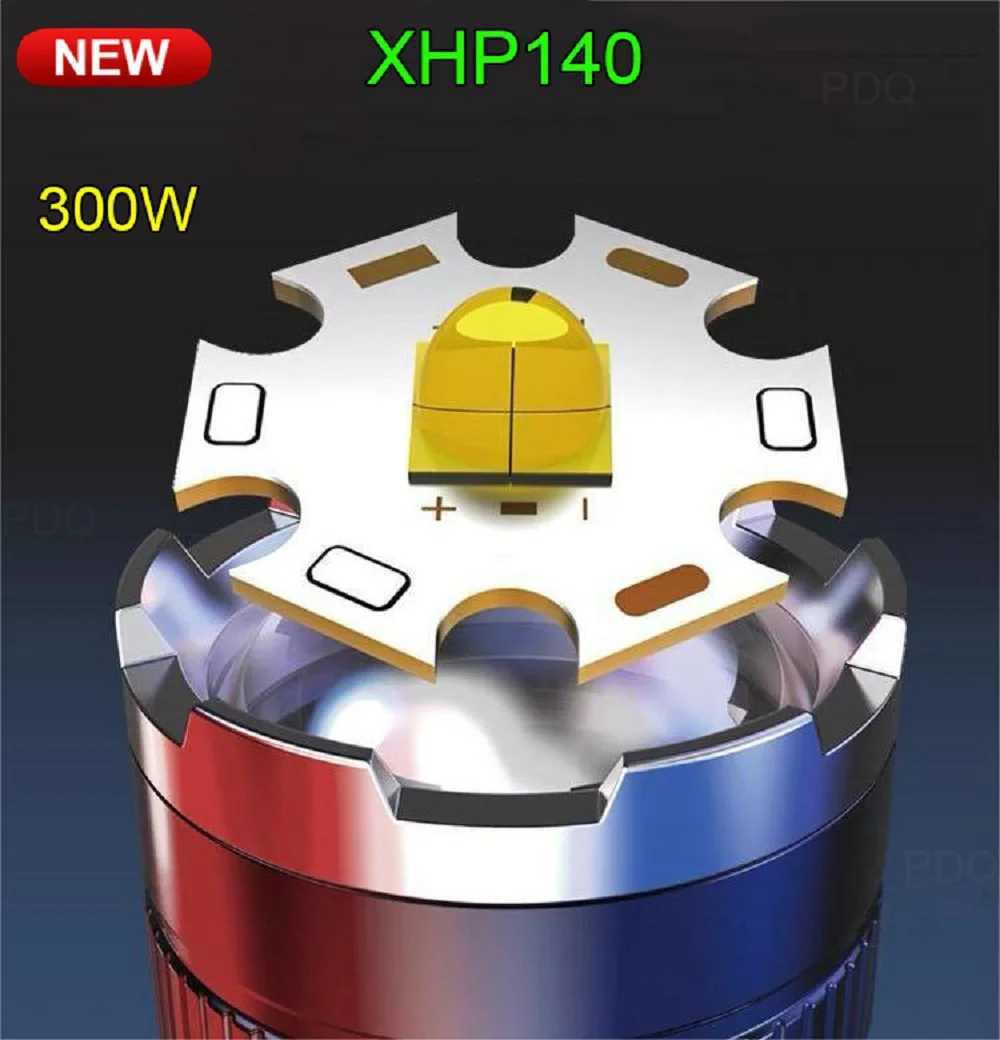 1900000LM XHP140 300W Led Most Powerful Flashlight 18650 XHP50 USB Rechargeable High power Torch light 10000MAh Tactical Lantern C250915