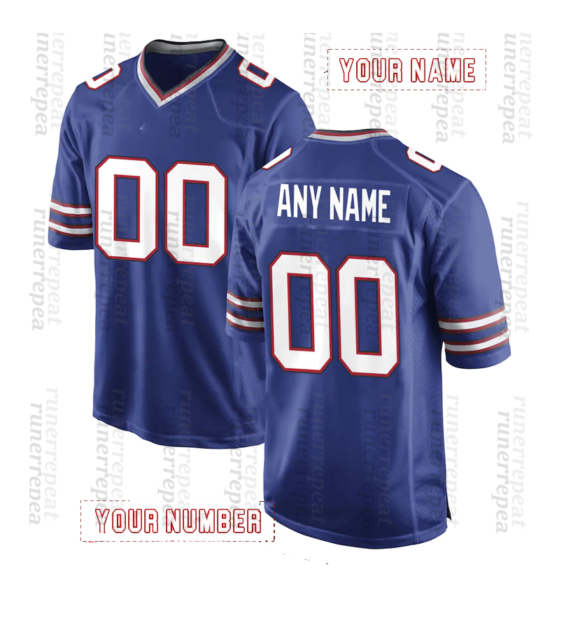 Personalized Custom 2025 Rivalries Football Jersey Josh Allen Coleman Joey Bosa Gabriel Davis Von Miller Dawson Knox Jim Kelly Embroidered