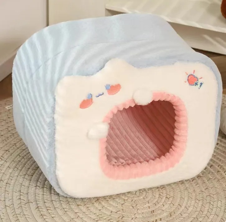 Pet dog kennel Genki Cat kennel winter warm four seasons universal cold cat house winter closed cat kennel pet cage