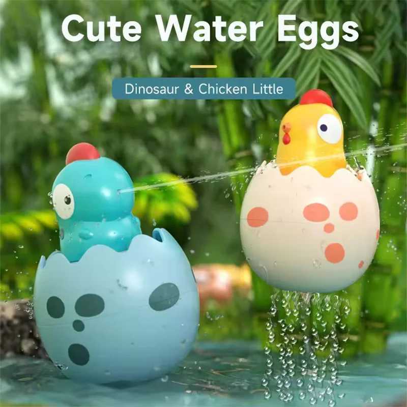 Baby Bathing Toy Kids Cute Dinosaur Duck Penguin Rain Spray Eggs Children Bathroom Water Play Shower Water Toys For Kids Gifts C250915