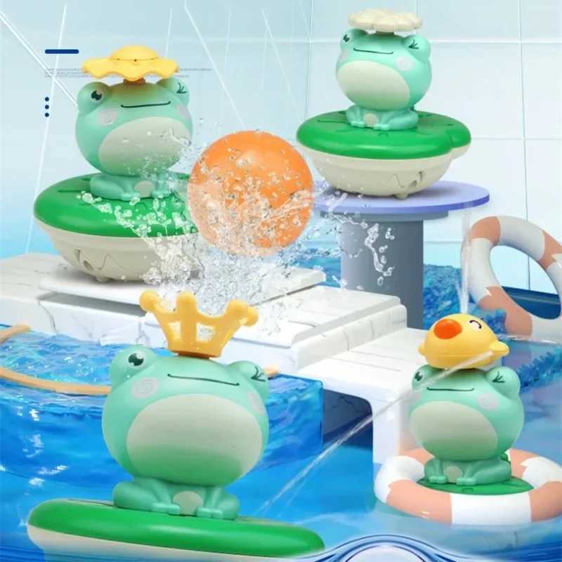 New Baby Bath Toys Electric Spray Water Floating Rotation Frog Sprinkler Shower Game For Children Kid Gifts Swimming Bathroom C2509151
