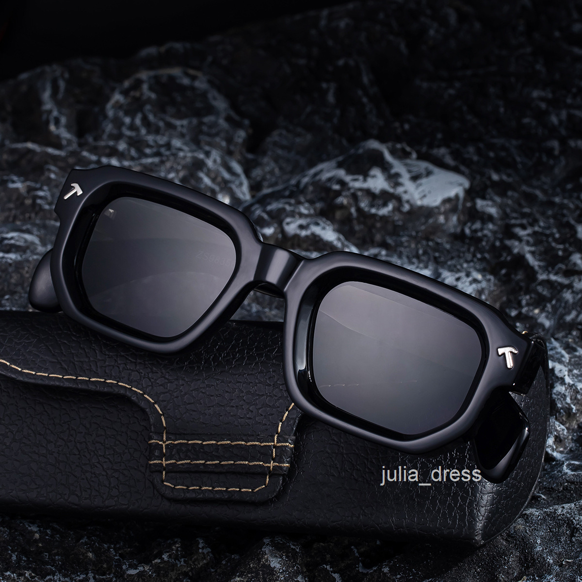 2025 New Square Small Frame Polarized Sunglasses for Men HighEnd Trendy Sun Protection Sunglasses for Men