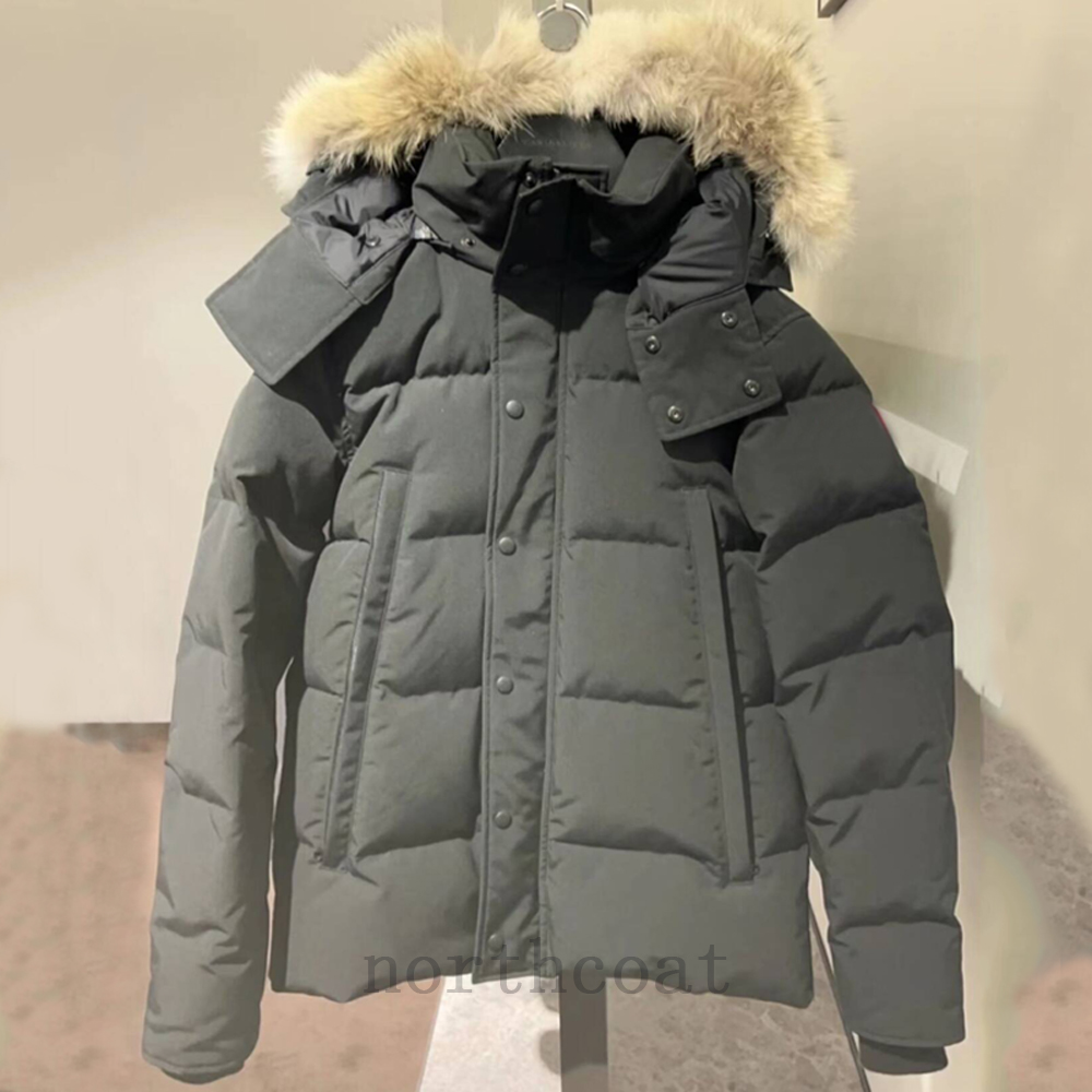 Winter Mens jacket Wyndham jacket Parka Homme Warm Outerwear Wolf Fur Hooded Fourrure Manteau Jacket Coat Hiver Doudoune Black Label designer jacket
