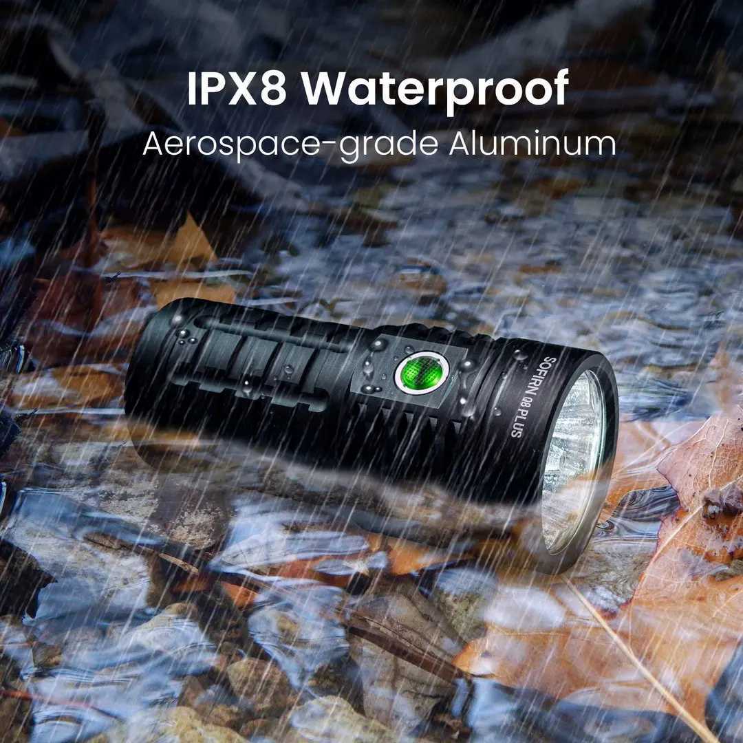 Sofirn Q8 Plus Super Powerful LED Flashlight 16000lm USB C Rechargeable 21700 Anduril 20 Torch XHP50B Reverse Charging C250915