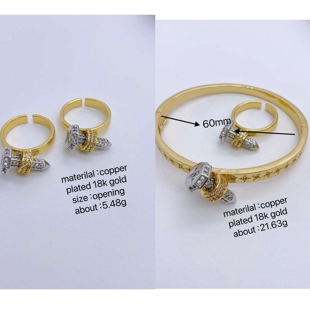 designer bracelet women luxury jewelry Tone Luxury Jewelry Designer For Women Inlaid Zirconia Bracelet mens bracelet designer American Gold and Silver - view 4
