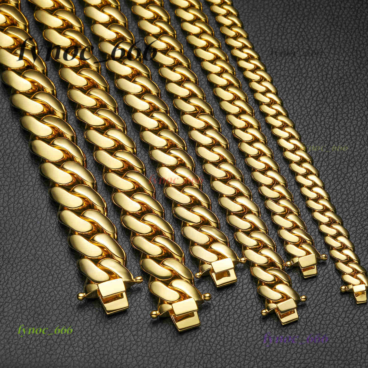 Wholesale 10mm22mm Solid Cuban Choker Hip Hop Miami Cuban Link Bracelet Necklace Mens 14k 18k Brass Moissanite Gold Plated