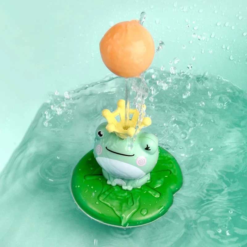 New Baby Bath Toys Electric Spray Water Floating Rotation Frog Sprinkler Shower Game For Children Kid Gifts Swimming Bathroom C250915