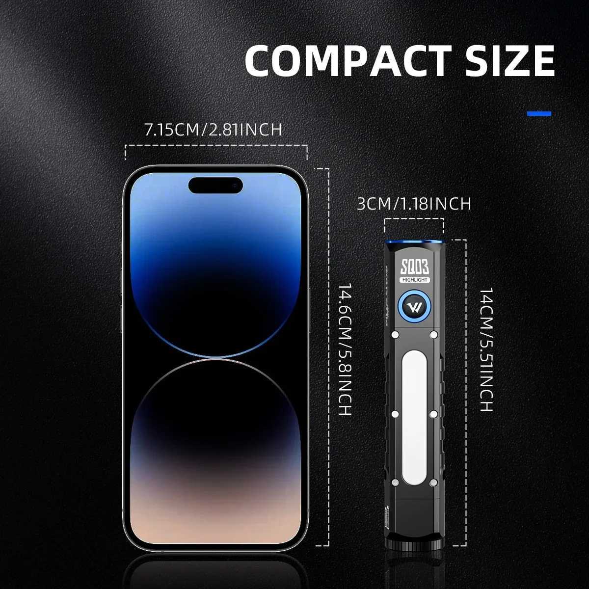 SQ03 Aluminum Alloy Waterproof Rechargeable Flashlight for Camping and Outdoor with Super Bright Magnet Handheld LEDHigh Lumens C250915