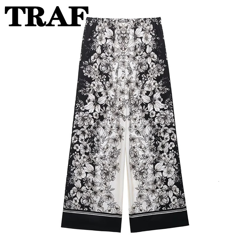 Chic Elegant Pants Set Womens 2 Pieces Fashion Printed Shirt Top Trousers Casual Sets Two Piece Woman Outfits 250915