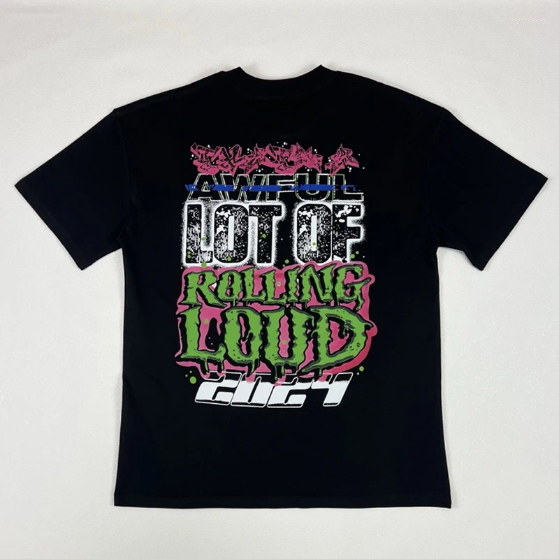 Men's T Shirts T-shirt High Street Summer Men Women Letter Pattern Print Short Sleeves