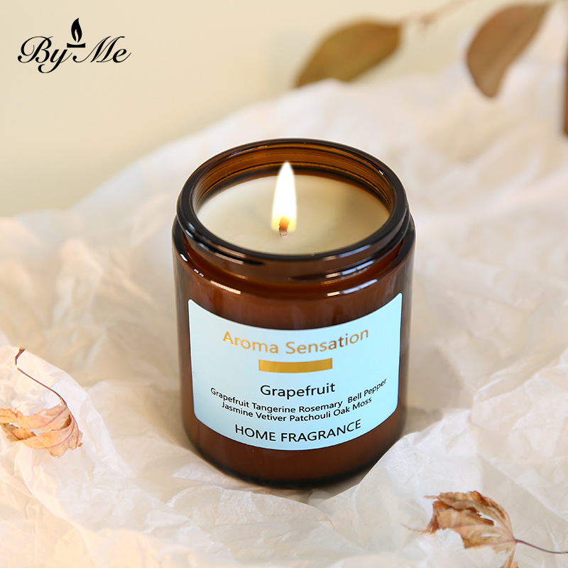 Soy Wax Black Lid TeaColored Cup Scented Candle Smokeless Home Fragrance for Valentines Day Gift S251014 W260303