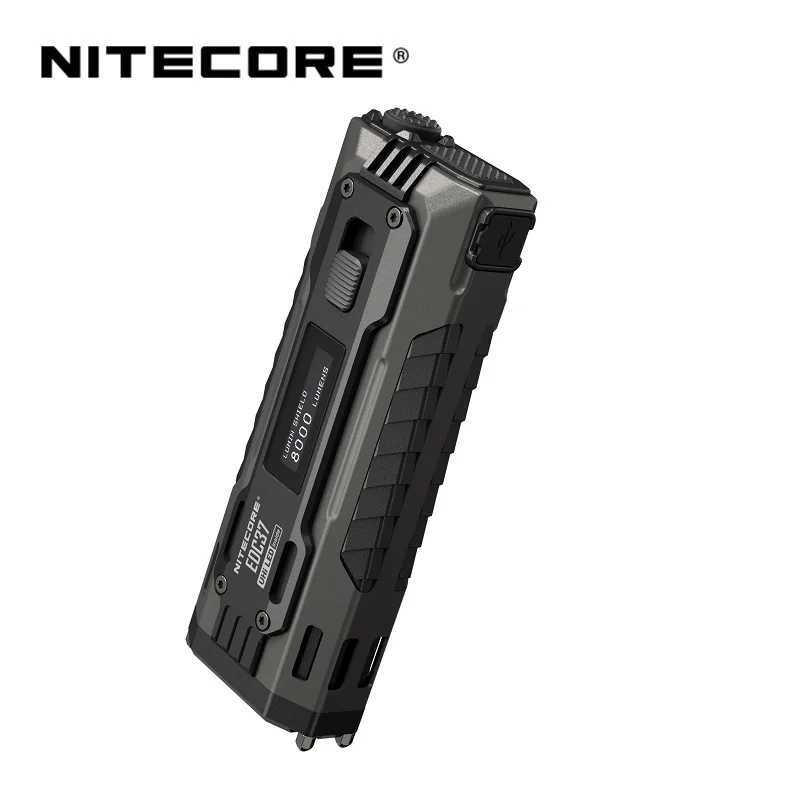 NITECORE EDC37 Flashlights 8000LM USBC Rechargeable Fast Charging Torch Tactical EDC Flashlight Builtin 8000mAh Battery W250915