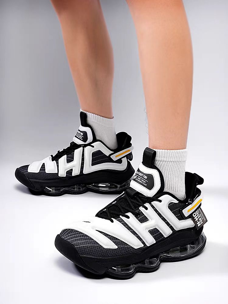 NHOT Men's Height Increasing Sports Shoes Spring Summer Breathable Mesh Autumn High top Warm Cushioned Running Shoes Versatile For Daily Sports