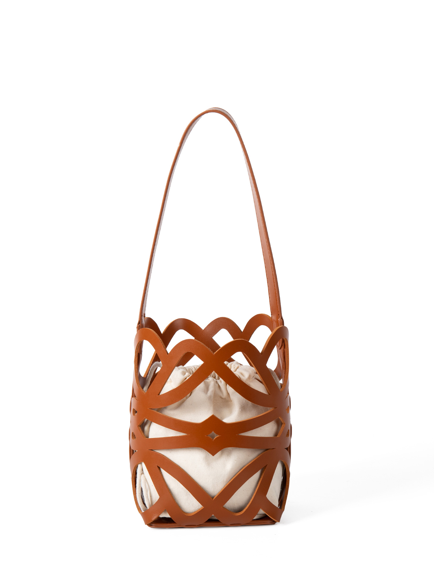 2025 Korean-Style Niche Hollow Design Vegetable Basket Bucket-Shaped Unique Fashionable Versatile Handbag And Shoulder Bag For Women