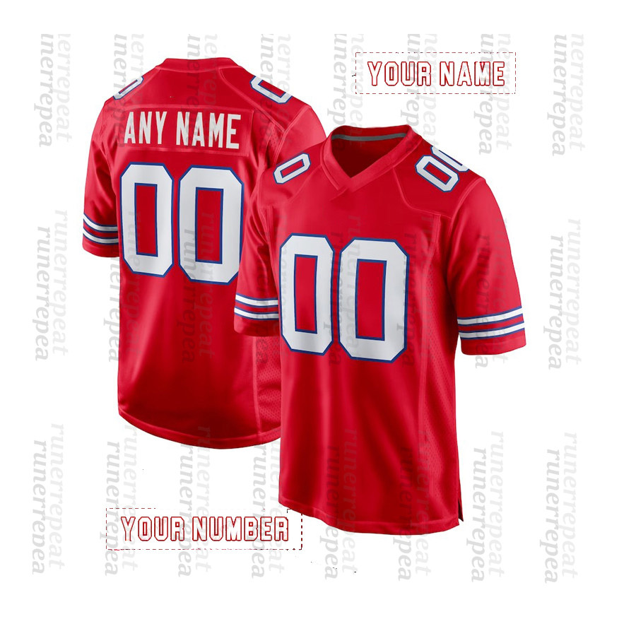 Personalized Custom 2025 Rivalries Football Jersey Josh Allen Coleman Joey Bosa Gabriel Davis Von Miller Dawson Knox Jim Kelly Embroidered