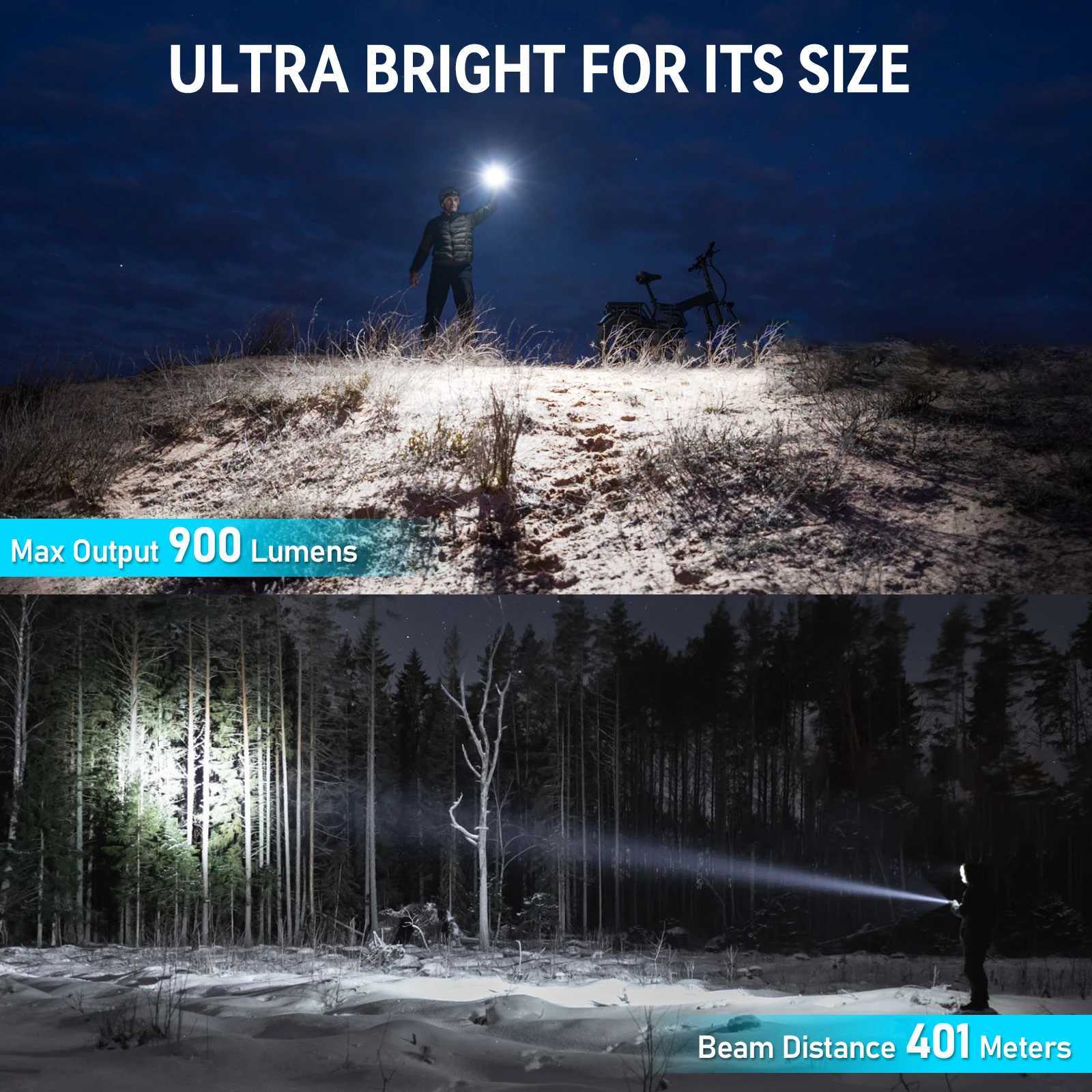Wurkkos TS15 Mini Torch 900LM Rechargeable LED Flashlight 14500AA Portable Work Light IP68 Waterproof Magnetic Lamp for Hiking C250915