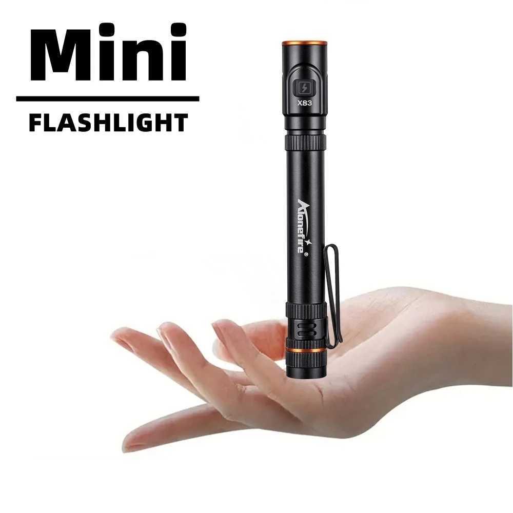 Mini EDC High Bright Pen Flashlight USB Rechargeable Magnet Small Pen Clip Torch Outdoor Camping Hiking Emergency lighting Light C250915