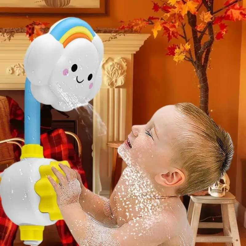 Kids Bath Toy Splashes Water Sprinkler Game with Cloud Model Bathroom Faucet C250915