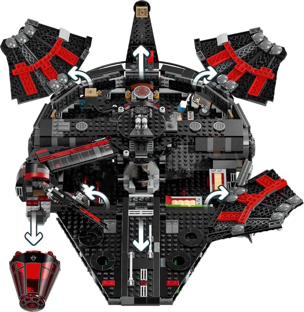 2025 NEW 1579PCS 75389 Star Battle Rebuilding Milky Way The Dark Falcon Millennium Falcon DIY Model Building Block Birthday Gift Z250915