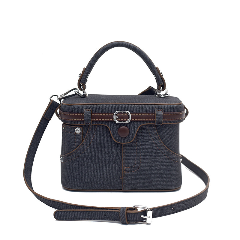 Luxury Brand Designer Bag Unique Design Handbag Box Bag For Women New Fashion Denim Patchwork Shoulder Bag Trendy Simple Crossbody Bag
